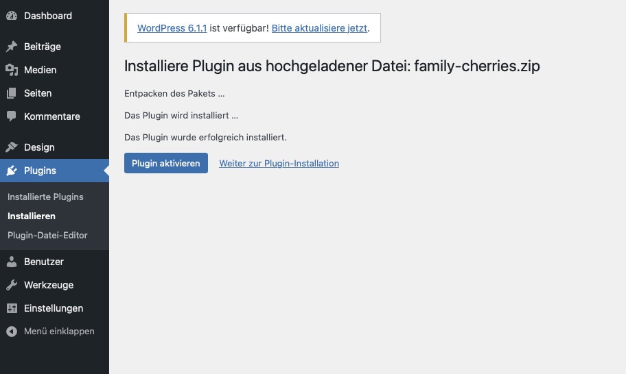 Plugin-Aktivierung